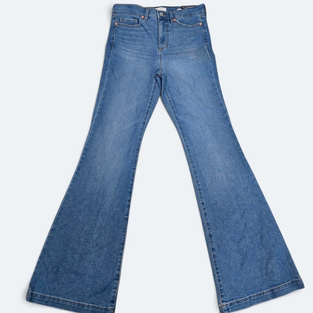 Sofia Jeans by Sofia Vergara Melisa Womens Size 6 High-Rise Flare Luxe Denim